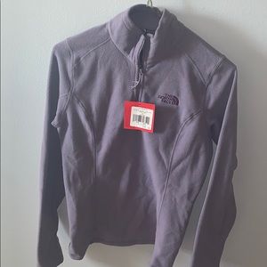 brand new north face fuzzy quarter zip